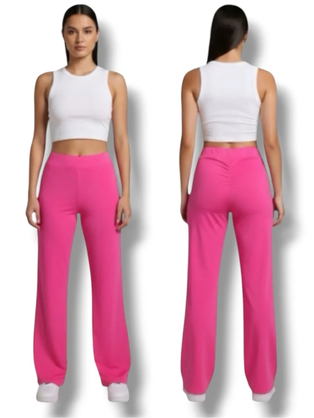 Pants Pink Scrunch Butt Flare Leg Yoga Barbiecore Athleisure Activewear Size M 🍭